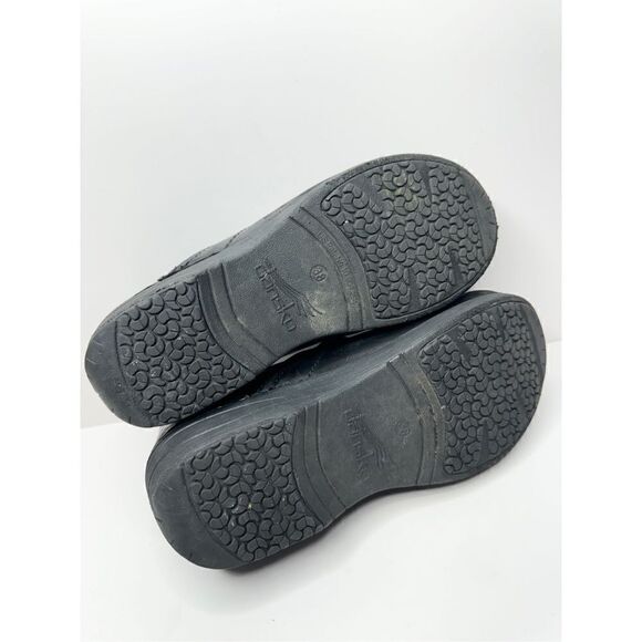 Dansko Clogs Size 8US Matte Black Leather Comfort Slip On Professional Shoes - Picture 12 of 12